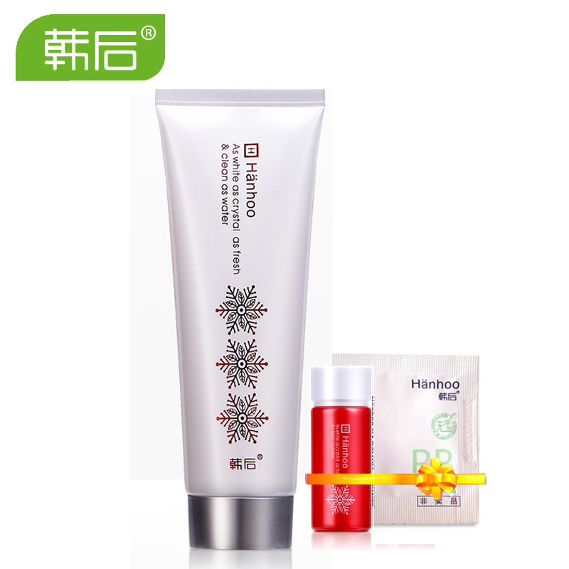 韩后雪玲珑丝柔透白洁面乳120g 洁面沫补水保湿深度清洁 专柜正品