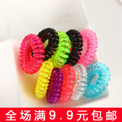 Korean telephone line hair ring tie head temperament incognito hair ring net red hair rope headdress simple transparent rubber band hair ornaments
