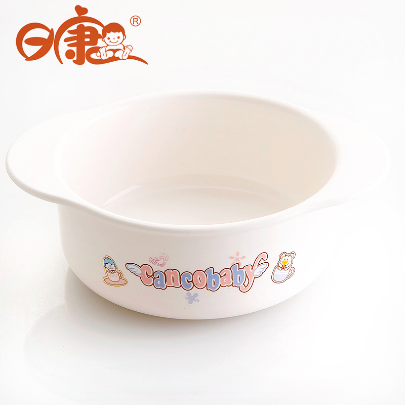 日康正品 微波炉双耳碗 无毒耐高温 婴儿宝宝碗餐具
