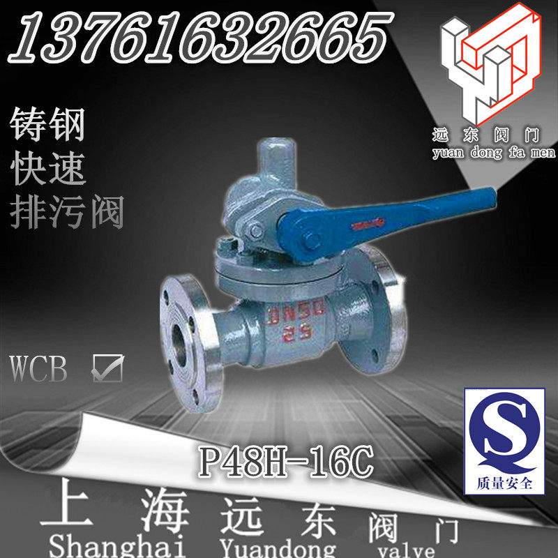 P48H-16 Steam Boiler Discharge Valve Fast Discharge Valve DN25 32 40 50 65 80