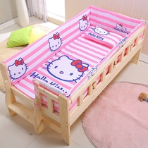 Cotton bed circumference Baby bed circumference Baby bed circumference kit Childrens bed circumference thickened and high anti-collision crib curtain