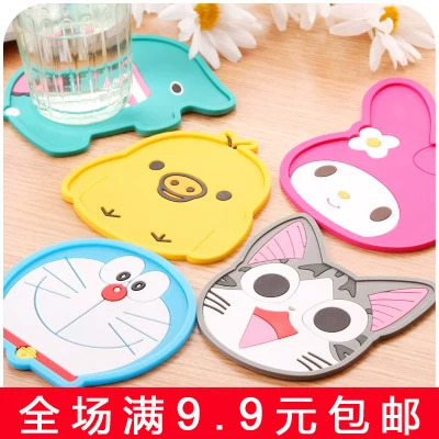 Cute silicone fashionable non-slip tea set, anti-scald