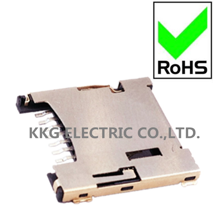 1 45H PUSH TF self-locking internal welding card holder, normally open structure supports hot swapping instead of molex