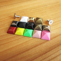 Color Diy square screw rivets DIY genuine leather gloves rivets minced leather big coat ornaments pyramid rivets