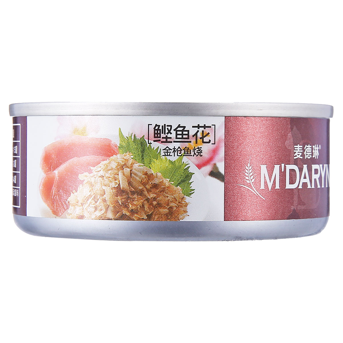 波奇网 宠物食品 猫罐头猫零食麦德琳新鲜金枪鱼鲣鱼花 80g猫湿粮
