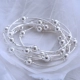 1BY1 gốc 925 sterling bạc đính cườm vòng tay vòng cổ nữ nhiều lớp nhẫn đa năng khí thời trang Nhật Bản và Hàn Quốc
