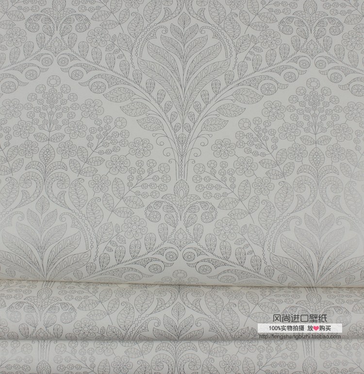 Sweden imported pure paper spot Pearlescent large flower wood fiber wallpaper Moman wallpaper special offer