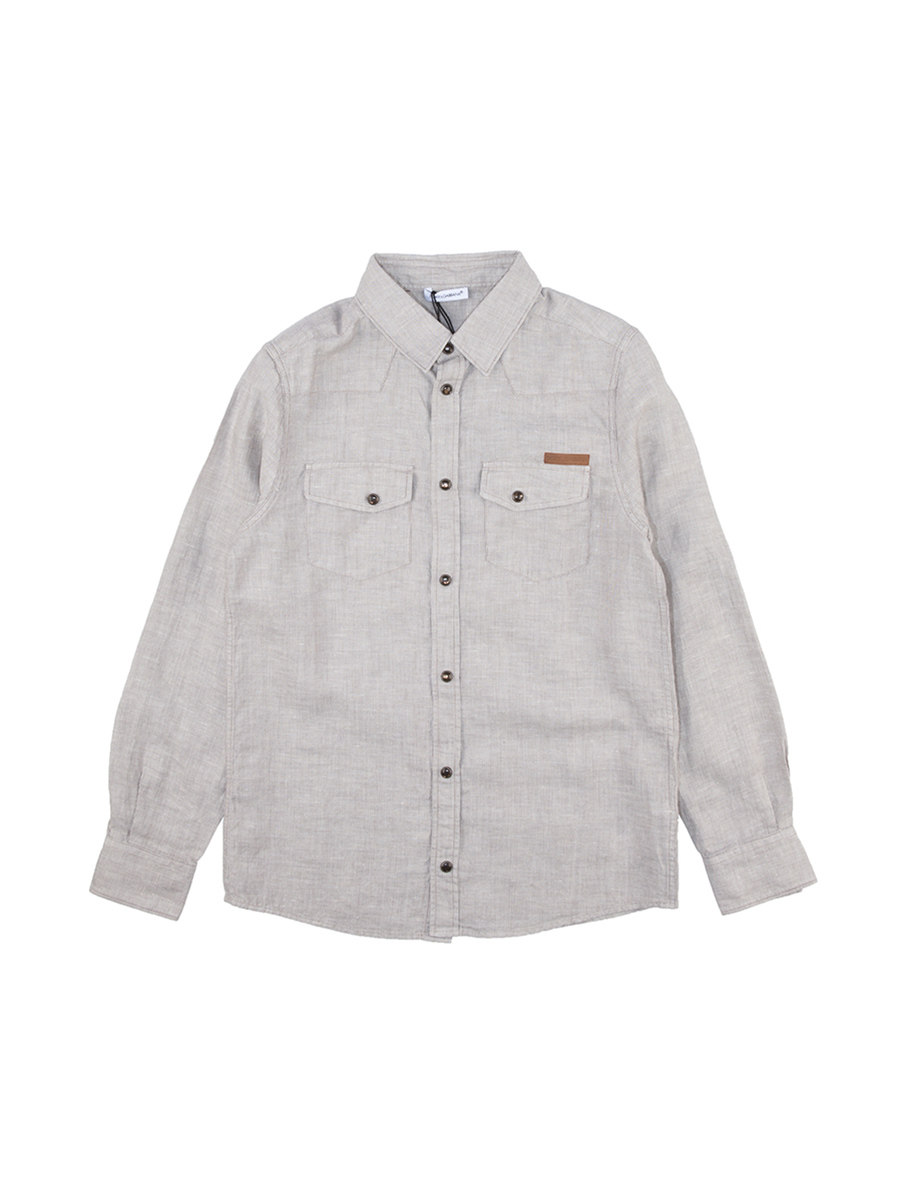 Dolce&Gabbana 米色双口袋长袖衬衫