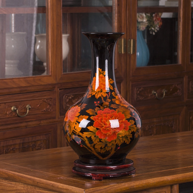 Jingdezhen ceramic ware vase is I and contracted sitting room flower arranging handicraft furnishing articles rich ancient frame decoration decoration