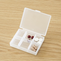 Travel carry-on mini portable medicine box 7 days a week Small object storage box Sub-packing box Card issuing jewelry box