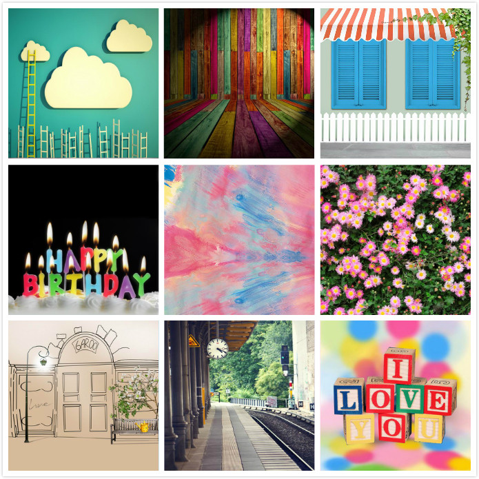 New photo gallery themed background Children's photography background Baby digital Write a photo shoot background