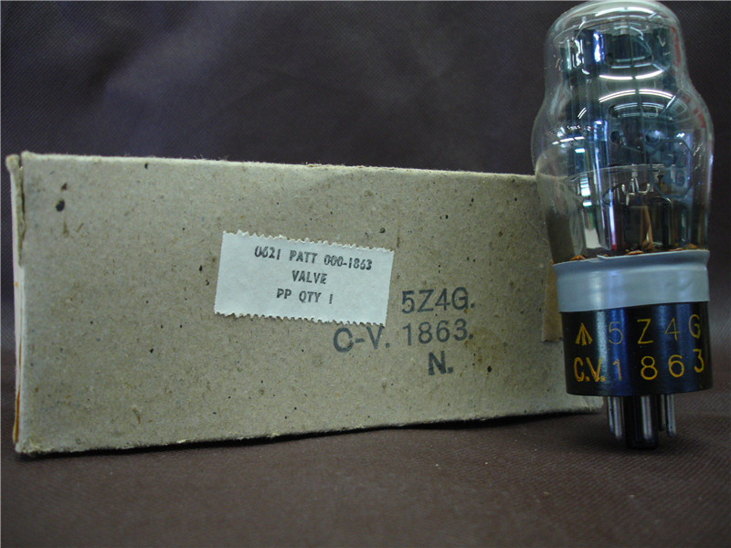 STC 5Z4GY CV1863 52KU 真空管 整流管 ほぼ未使用 白箱付き 全新英国STC早期电子管5Z4G CV1863整流管代5Z4P现货