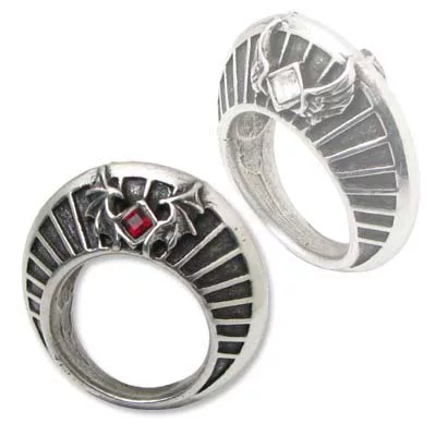 Кольцо британской ALCHEMY GOTHIC Gothic Punk Rock R163 (spot QT)