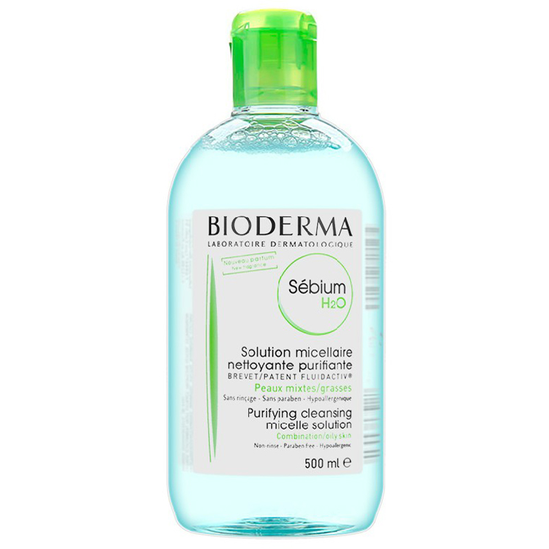 法国贝德玛卸妆水净妍洁肤液500ml/100ml蓝水控油保湿