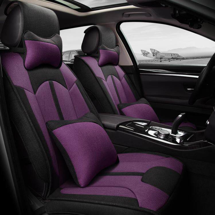 新款全包围亚麻汽车坐垫四季通用座垫大众桑塔纳POLO朗行朗逸途观