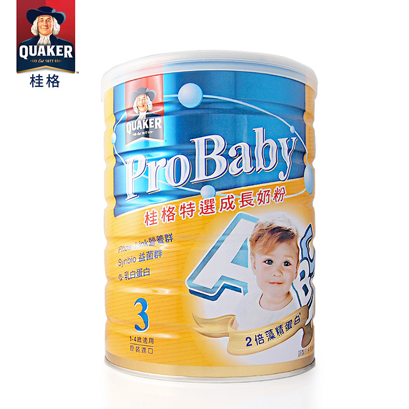 桂格特选Probaby 3段1500g 幼儿成长奶粉【台湾直邮】