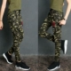 Mùa xuân và hè 2018 thun thun ngụy trang quần nữ chín điểm quần cotton giản dị phiên bản Hàn Quốc của quần lửng mỏng cỡ lớn shop quần áo nữ Quần Harem