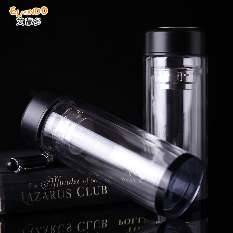 【天猫超市】艾蒙多双层玻璃杯茶杯过滤耐热车载杯子透明杯EGDSJ