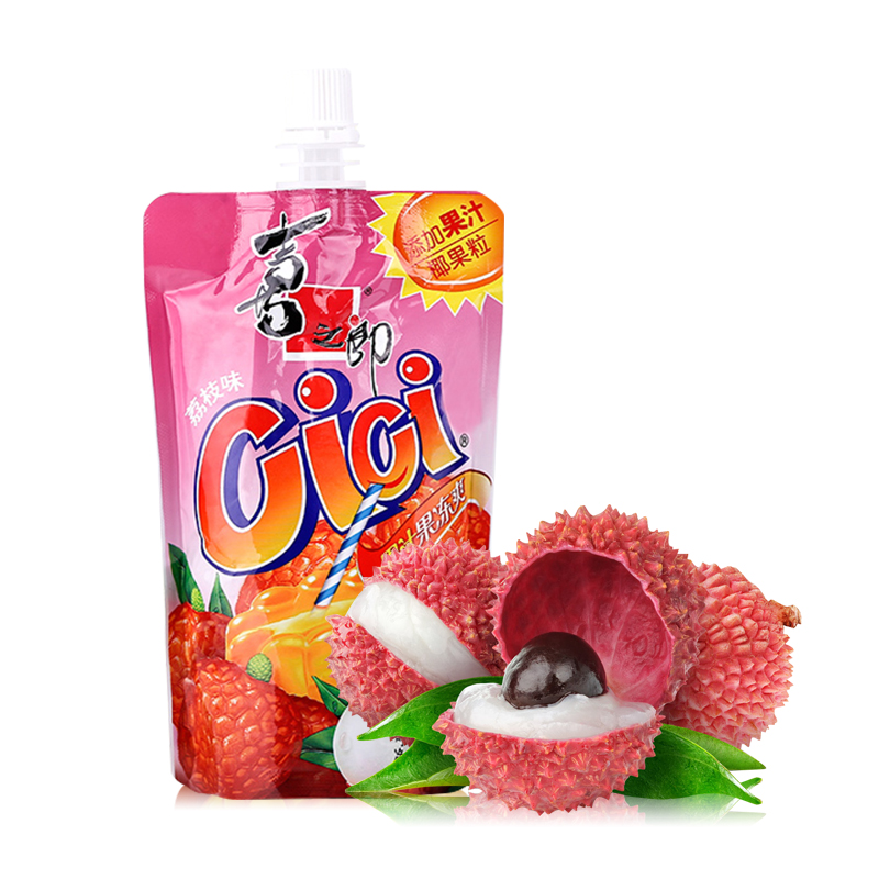 【天猫超市】喜之郎 CiCi果汁果冻爽荔枝味150g/袋添加果汁椰果粒
