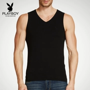 Playboy nam mùa hè thở bông V-cổ vest vai rộng eo hẹp áo thể thao và thể dục rào