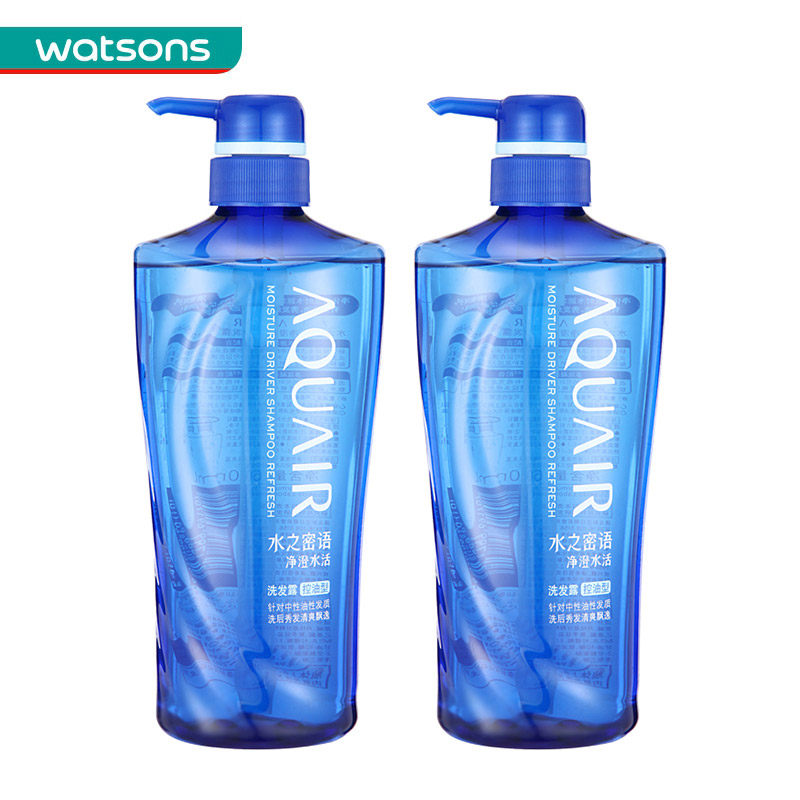 【屈臣氏】组合资生堂水之密语净澄水活洗发露(控油)600ml*2件
