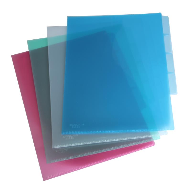 Zhulian ZL356 A4 single piece 4 page 3 grid classification bag Transparent plastic multi-piece folder file set office supplies