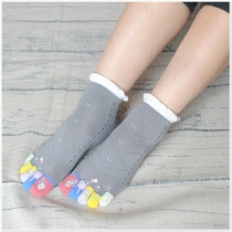 Summer Japanese five finger socks female cotton thin short tube low mesh breathable loose socks cotton toe socks