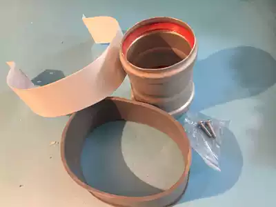 Floor heating gas wall-hung boiler accessories smoke pipe fixing hoop leather ring double female exhaust pipe fixing ring seal ring