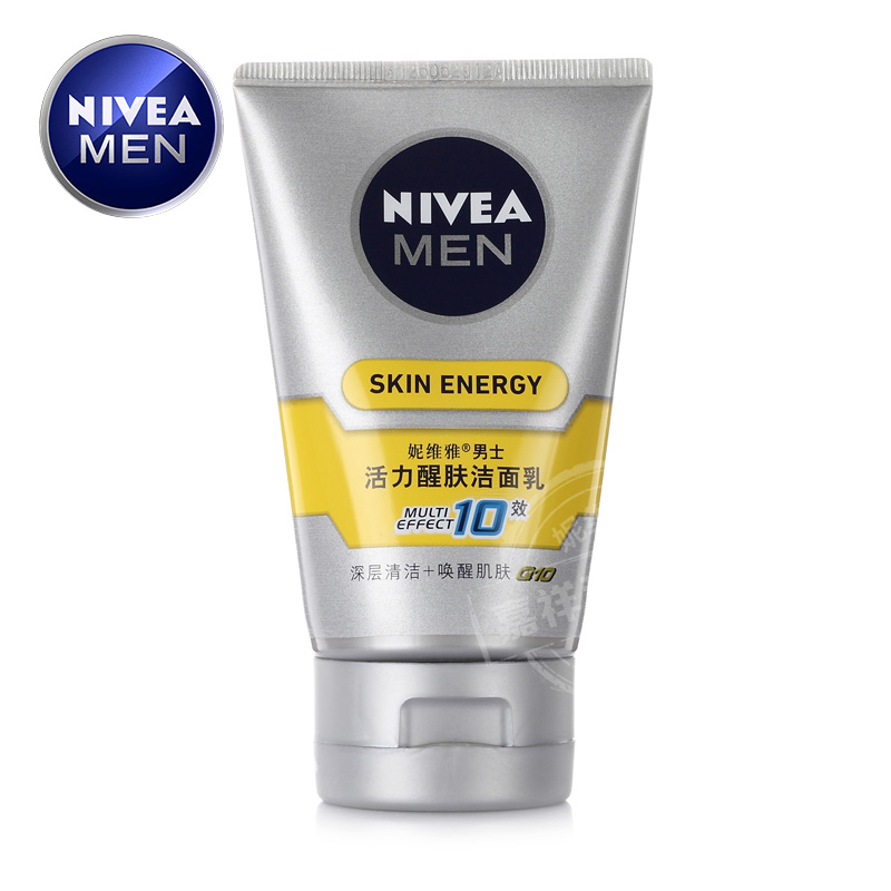Nivea/妮维雅男士活力醒肤洁面乳100g