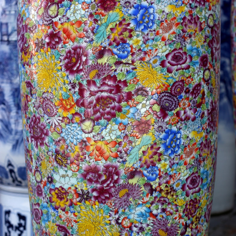 Jingdezhen ceramics from pastel full of large vases, home furnishing articles sitting room of Chinese style hotel adornment
