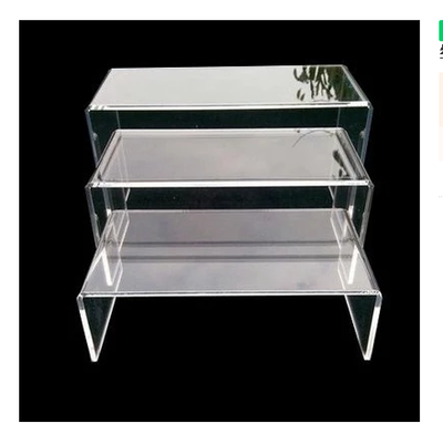  Acrylic Ladder Show Shelf Multilayer Display Bench organic glass Two-layer wallet rack shoe rack