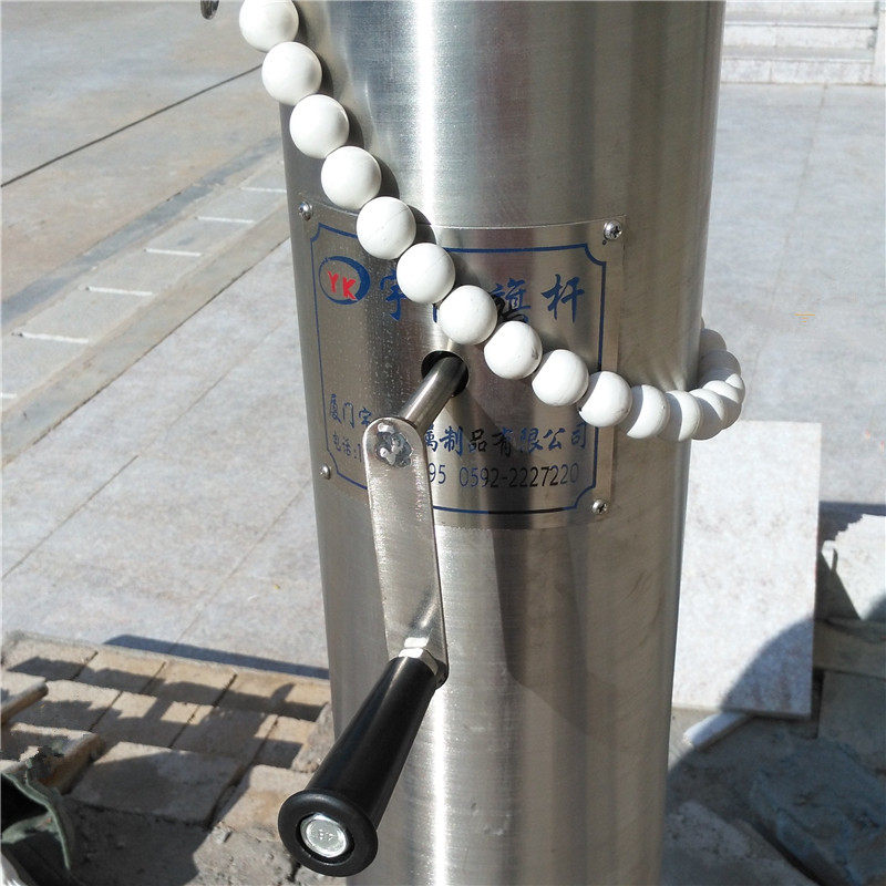 Outdoor flagpole accessories flag-raising lifting hand handle Square hand crank handle rocker handle external triangle pulley handle