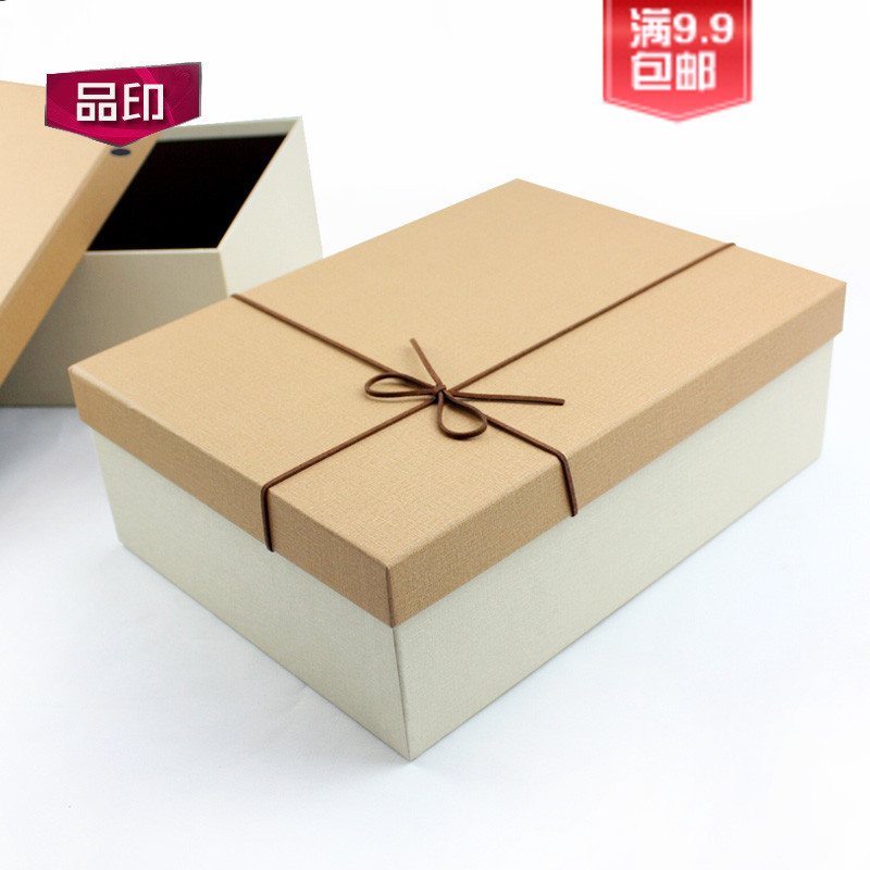 创品印生日礼品盒23701-咖l罗莎纹