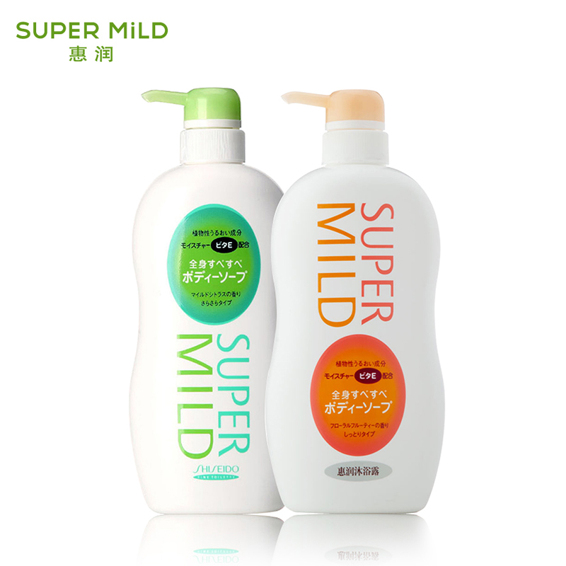 日本进口 惠润 淡雅柑橘果味香沐浴露套装650ml*2瓶