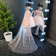 Girls Wedding Children Dress Dress Dress Girl Girl Piano Trang phục sinh nhật Trailer Tutu Phong cách mới - Váy trẻ em