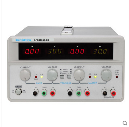 The new Anteishin APS3003S-3D digital display type 30V 3A Two-way DC stabilized voltage supply can be stringing parallel