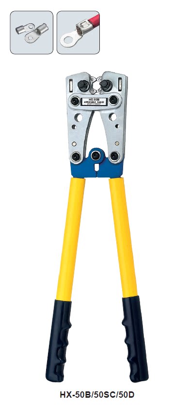Huasheng Tools HX-50B 50T 50SC HX-50D large YO terminal crimping pliers bare terminal crimping pliers