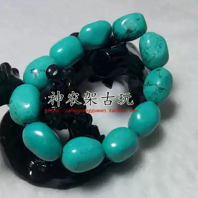 Natural Hubei raw ore high blue porcelain Songyuan stone accompanying turquoise bracelet bracelet men and women couples