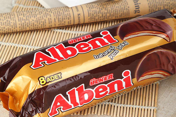 Печенье albeni round с карамелью покрытое молочным шоколадом 320г м/у (8690504033882)