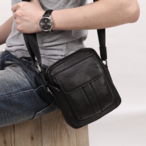 Korean mens shoulder bag leather outdoor sports Small backpack casual retro shoulder bag mini mens backpack tide small