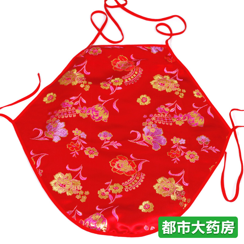 艾怡佳女士艾绒肚兜护肚胃成人艾绒绸缎肚兜JH