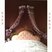 YD655 European double bed iron bed 1 8 meters simple 1 5 meters bed frame soft bag backrest Golden Princess Nordic