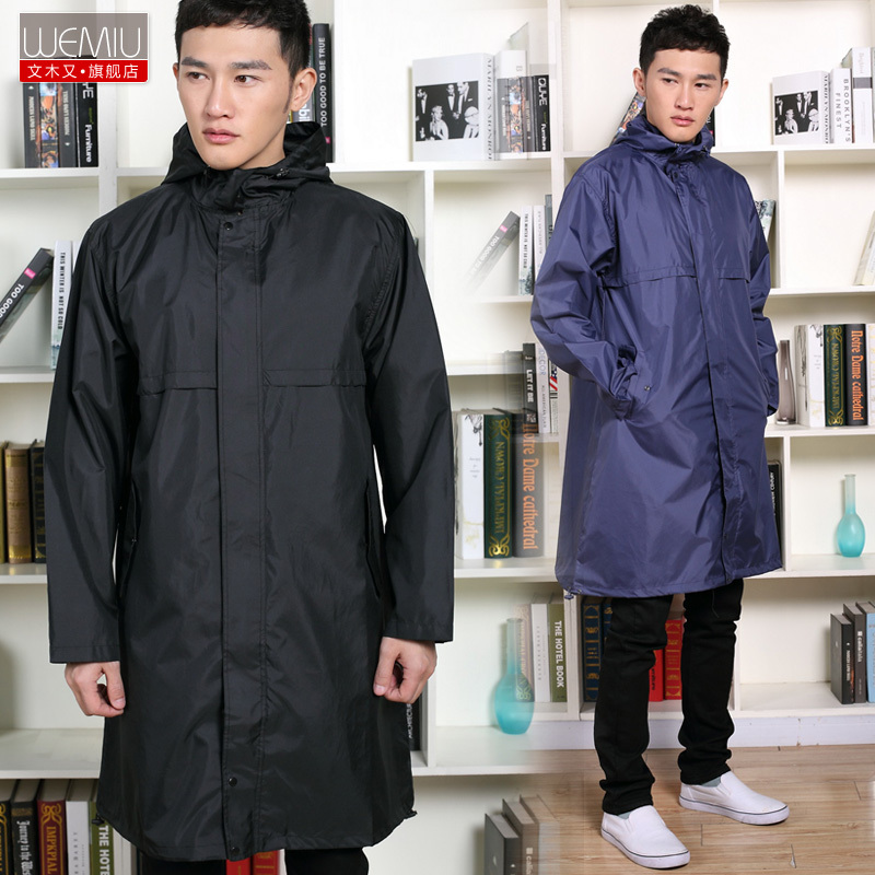Hiking One-Piece Adult Raincoat Men's Long Waterproof Windbreaker Breathable Fashionable Korean Style Thin Rain Poncho
