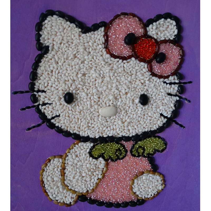 The world's No 1 whole grain paste painting handmade DIY seed painting rice painting Birthday gift private custom k