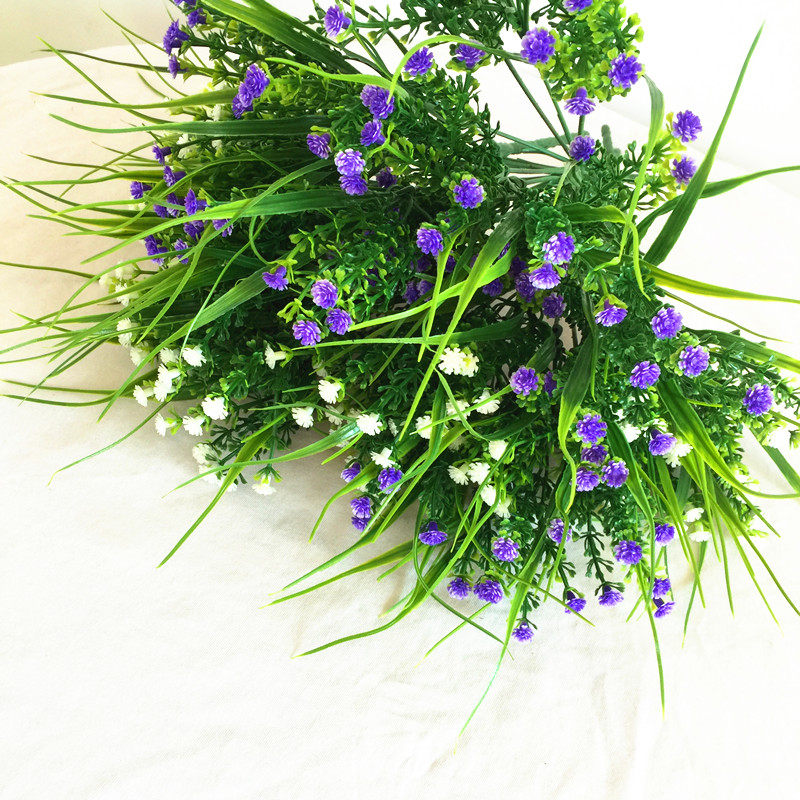 Simulation single-filled star Milan grass small flower false flower plastic flower living room decoration shooting prop partition