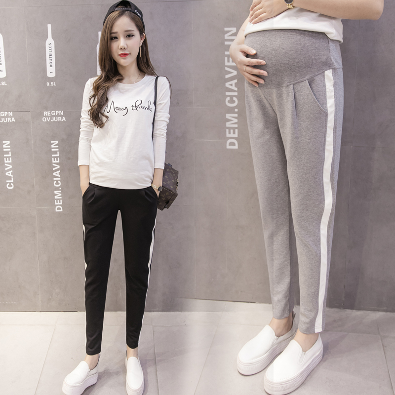 Pregnant women spring pants 2021 New spring and autumn thin Spring Festival Early Pregnancy Pregnant pregnant women pants wear large size for relaxation