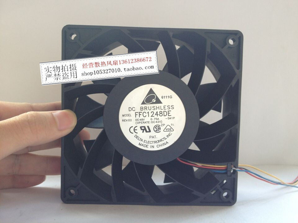 Delta 48V 0 75A FFC1248DE 12CM 12038 quality assurance cooling fan