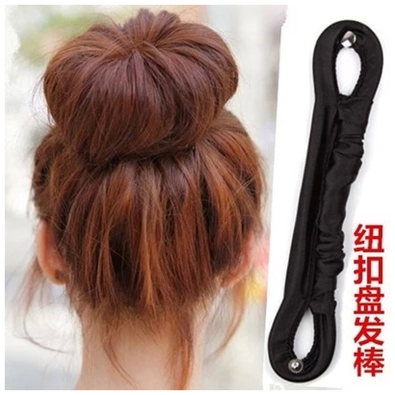 Han Edition Hair Accessories Classic Disc Hair Women's Cloth Art Buttons Disc Hair Rod Flower buds Blossom Head Styler Balls head disc hair stylist Hair Accessories