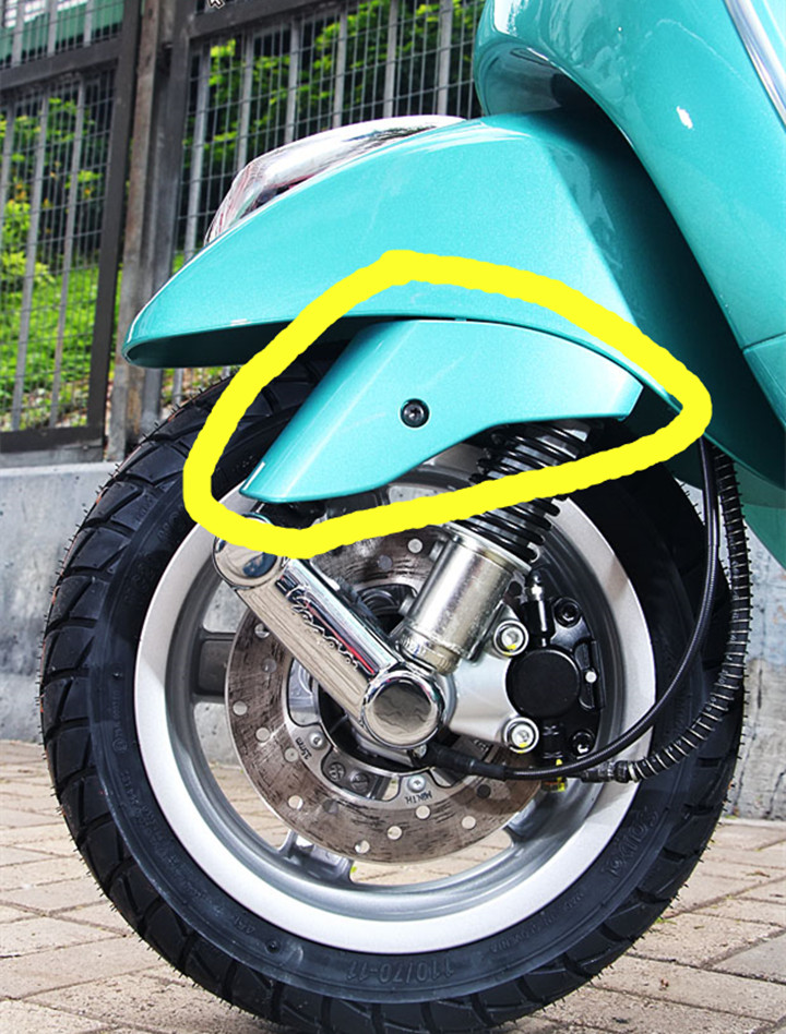 VESPA LX LXV LXS 125 150 Pre-seismic avoidance triangle before the original shock absorption cover
