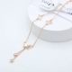 Phiên bản Nhật Bản và Hàn Quốc bằng vàng hồng 18K thanh lịch khí chất bướm bướm bằng thép titan vòng chân nữ rhinestone mặt dây tua rua đơn giản vòng đeo chân nữ Vòng chân